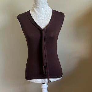 Cache Top with Beaded Tie